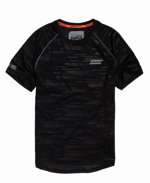 Superdry Active Motion Loose Férfi Pólók Fekete | ACYTP0952